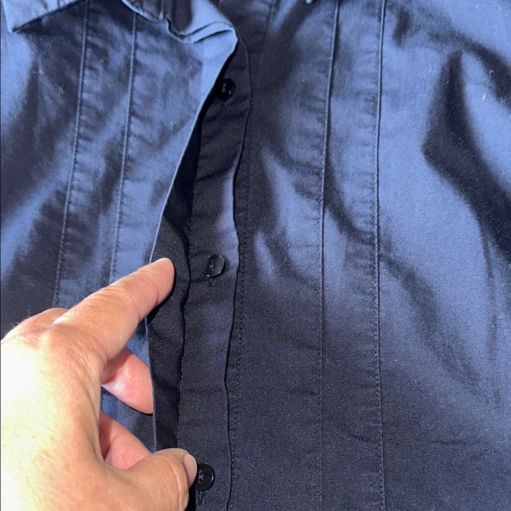 Worthington Blue Button Down Shirt - Picture 4 of 5